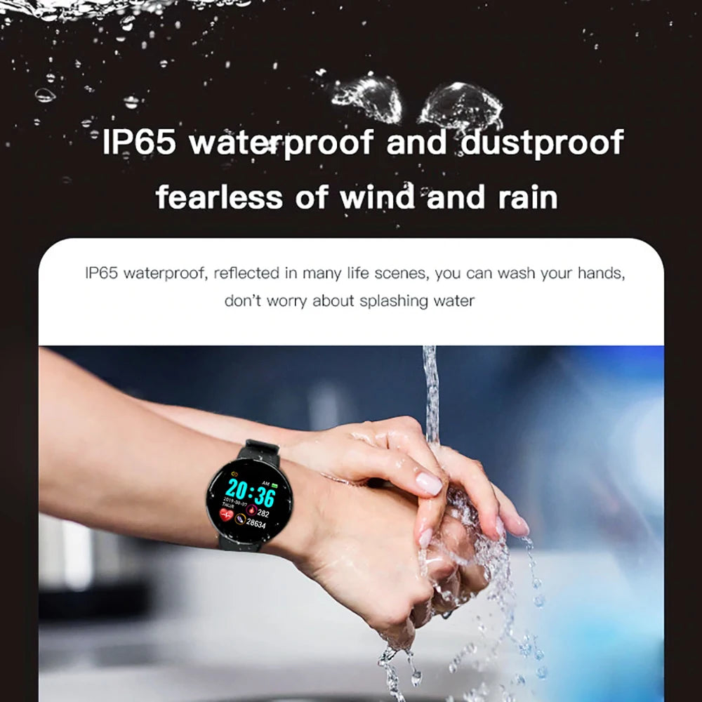 "Revolutionize Your Tech with the D18 Smartwatch – 2024's Smart Bracelet with Touchscreen and Waterproof Features