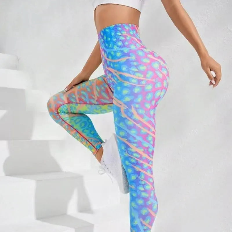 New 3D Print Tie Dye Sports Leggings