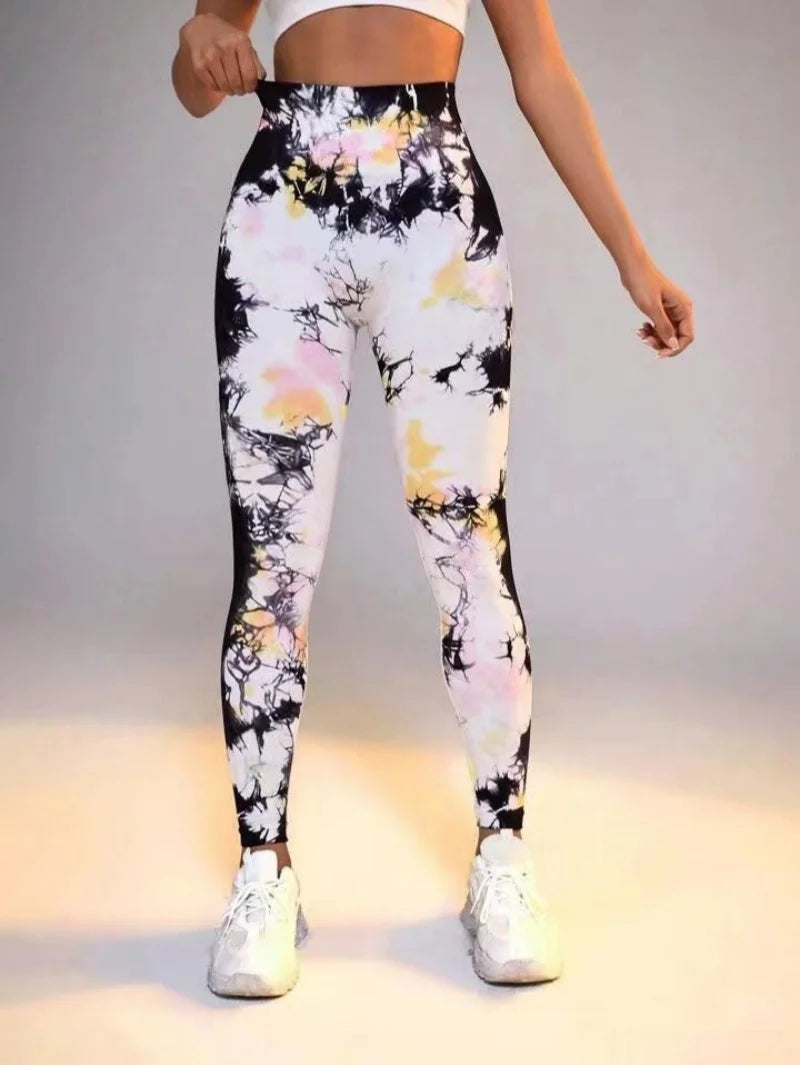 New 3D Print Tie Dye Sports Leggings