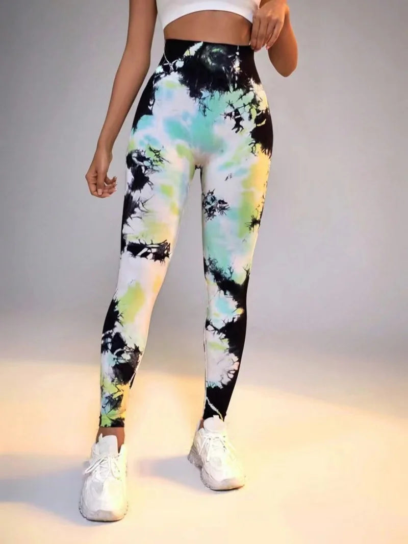 New 3D Print Tie Dye Sports Leggings