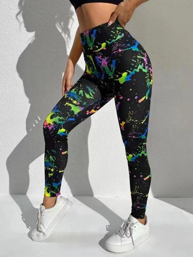 New 3D Print Tie Dye Sports Leggings